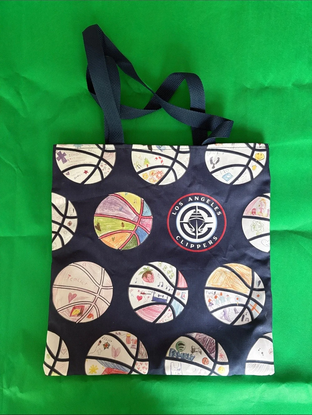 Navy Graphic Tote Bag- Los Angeles clippers